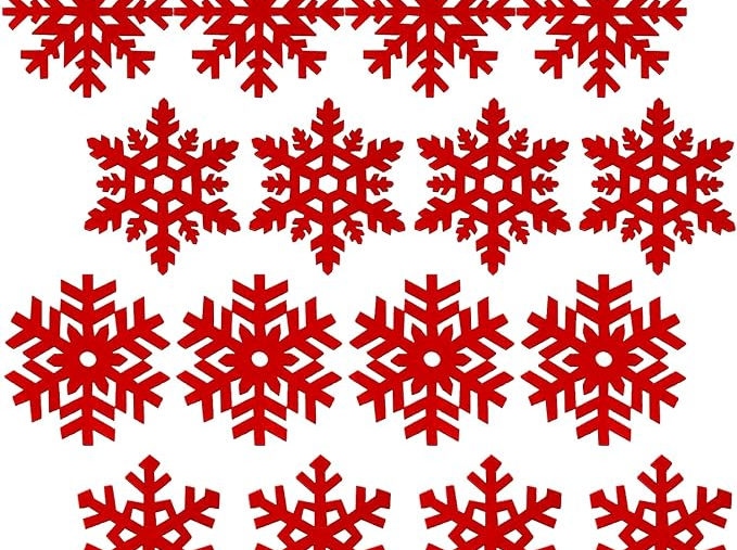 Whaline Paquete de 16 posavasos de copo de nieve