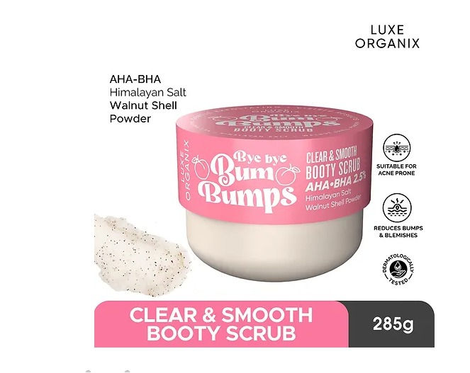 Thumbnail: LUXE ORGANIX - Bye Bye BUM BUMPS - Clear and Smooth Booty Scrub 285g ( pink )