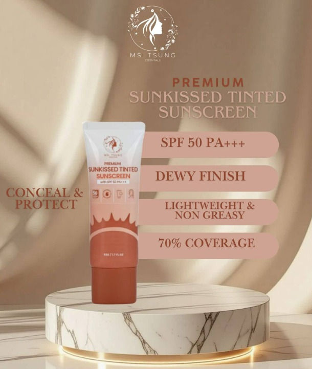 Thumbnail: Ms tsung Premium Sunkissed Tinted Sunscreen with SPF50 PA+++ | 50G