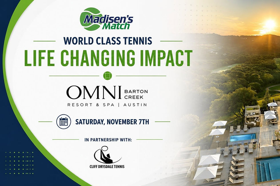 Madisen’s Match Announces Partnership with Cliff Drysdale Tennis and Troon to Expand Charity Tennis Events Nationally