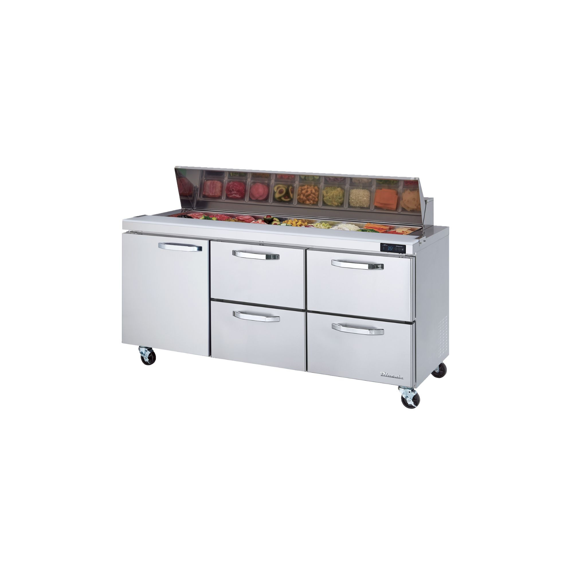 BLPT72-D4RM-HC - Refrigerated Counter, Sandwich/Salad Prep Table
