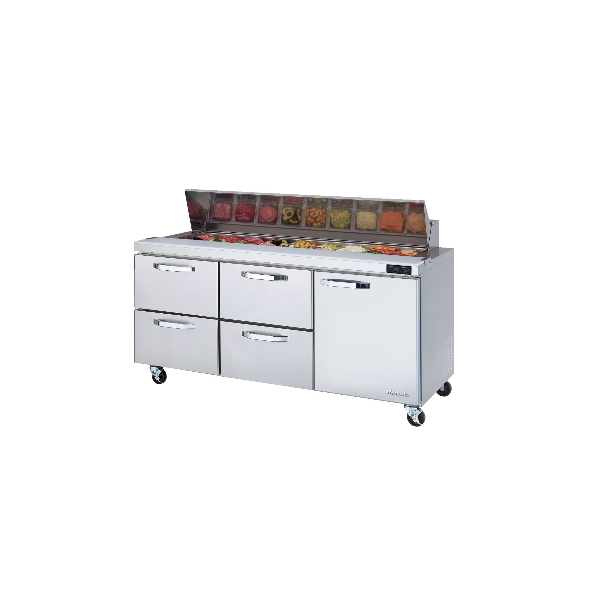 BLPT72-D4LM-HC - Refrigerated Counter, Sandwich/Salad Prep Table