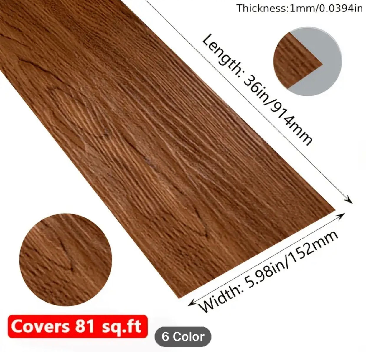 56 psc Wood vinyl flooring 