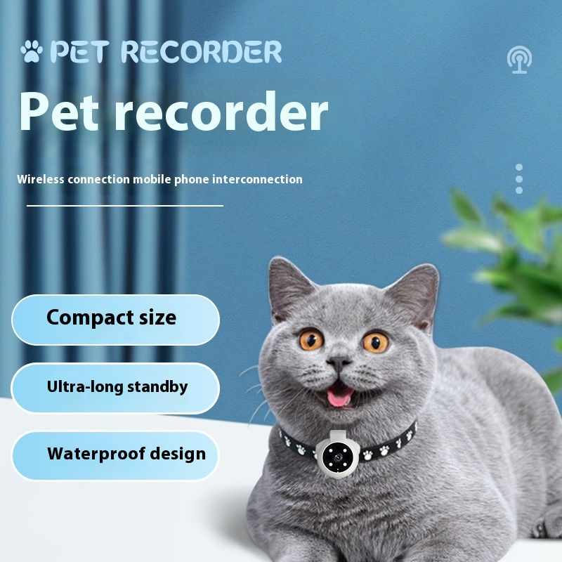 Thumbnail: Pets Recorder Tracker Collar with Motion Viewing Angle Recording Camera Action