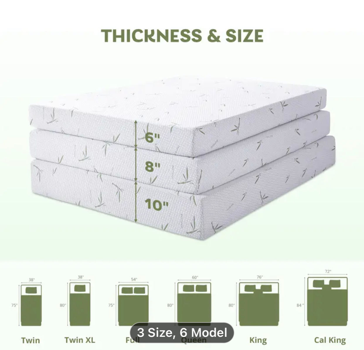 10 inch Memory foam mattress queen