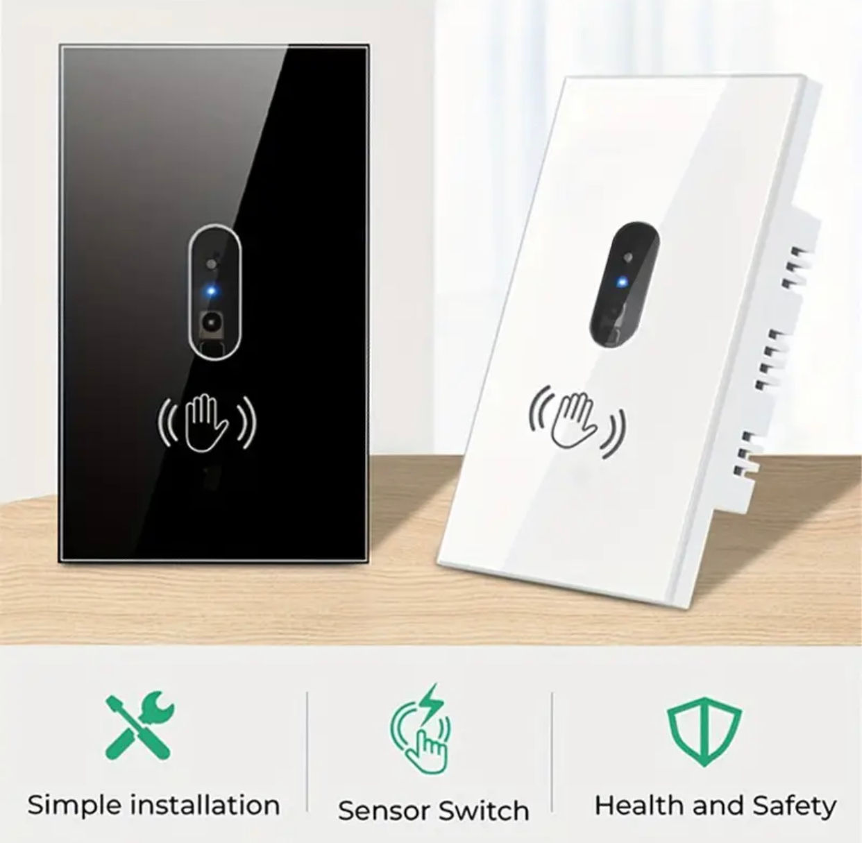 1pc Wall Light for Switch Wave Infrared IR Sensor No Need Touch US 220V 110V Gla