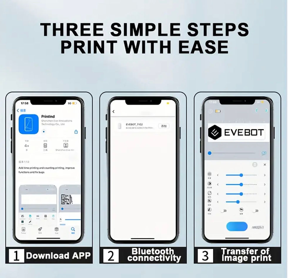Thumbnail: 1 Set Printpods Mini Handheld Label Printer Mini Wireless Intelligent Printer Lo