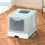 Thumbnail: Cat Litter Box Front Entry Enclosed Extra Large Litter Box