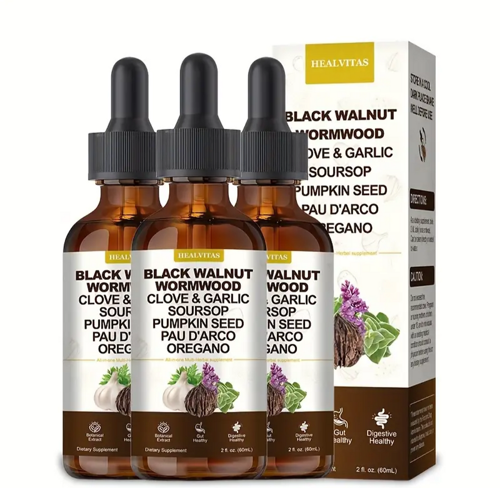 2fl.oz All-in-One Black Walnut Wormwood Tincture with Oregano, Garlic & Berberin