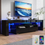 Thumbnail: Modern gloss 63 inch entertainment smart led light tv stand 