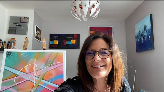je présente mes peintures abstraites