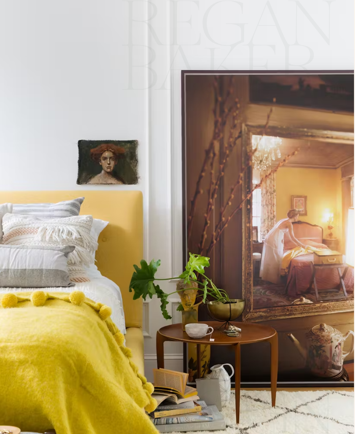 Yellow Bed, Bedroom, Bright Colours, Interior Decorating, Styling