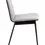 Thumbnail: Side view of a white upholstered dining chair Platform Chair with black legs.