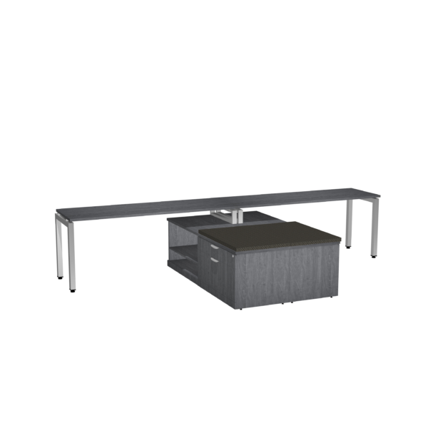 Thumbnail: Dual U Leg L Workstations w/ Low Storage 3