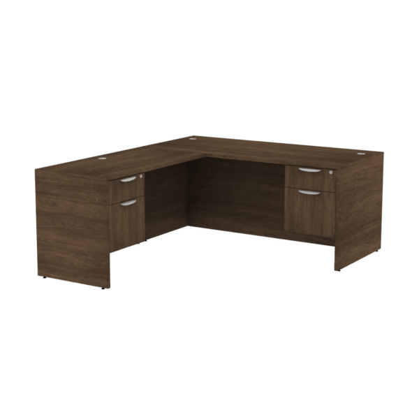 Thumbnail: Laminate L Desk 3/4 Pedestal 66″ x 72″ Footprint 4