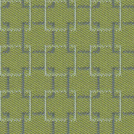 Green and gray woven fabric with a repeating rectangular pattern background