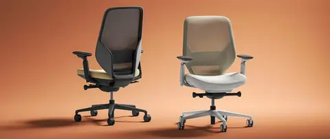 Two modern office chairs