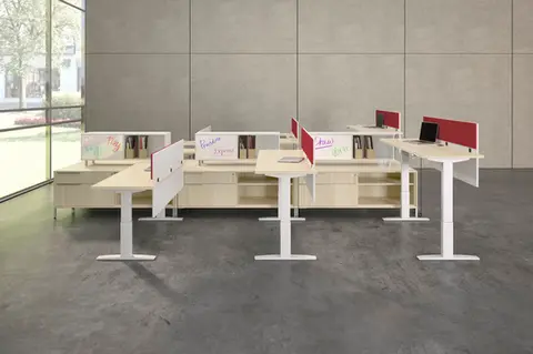 Modern office desks with adjustable height