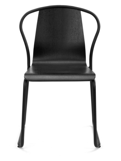 Thumbnail: Black Fullerton Chair isolated on white background. Simple, modern design.
