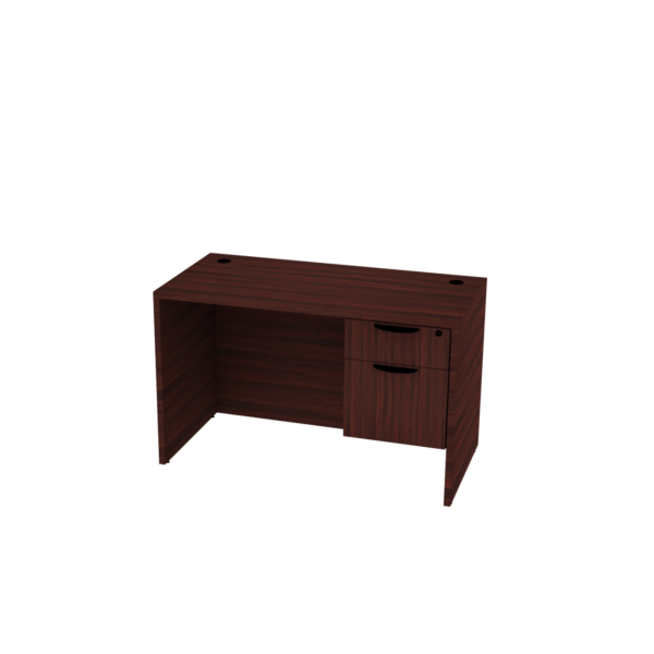 Thumbnail:  Laminate Desk 3/4 Single Pedestal 24″ x 48″ 3