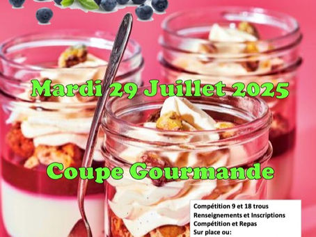 Tuesday, July 29: Cup "COUPE GOURMANDE"