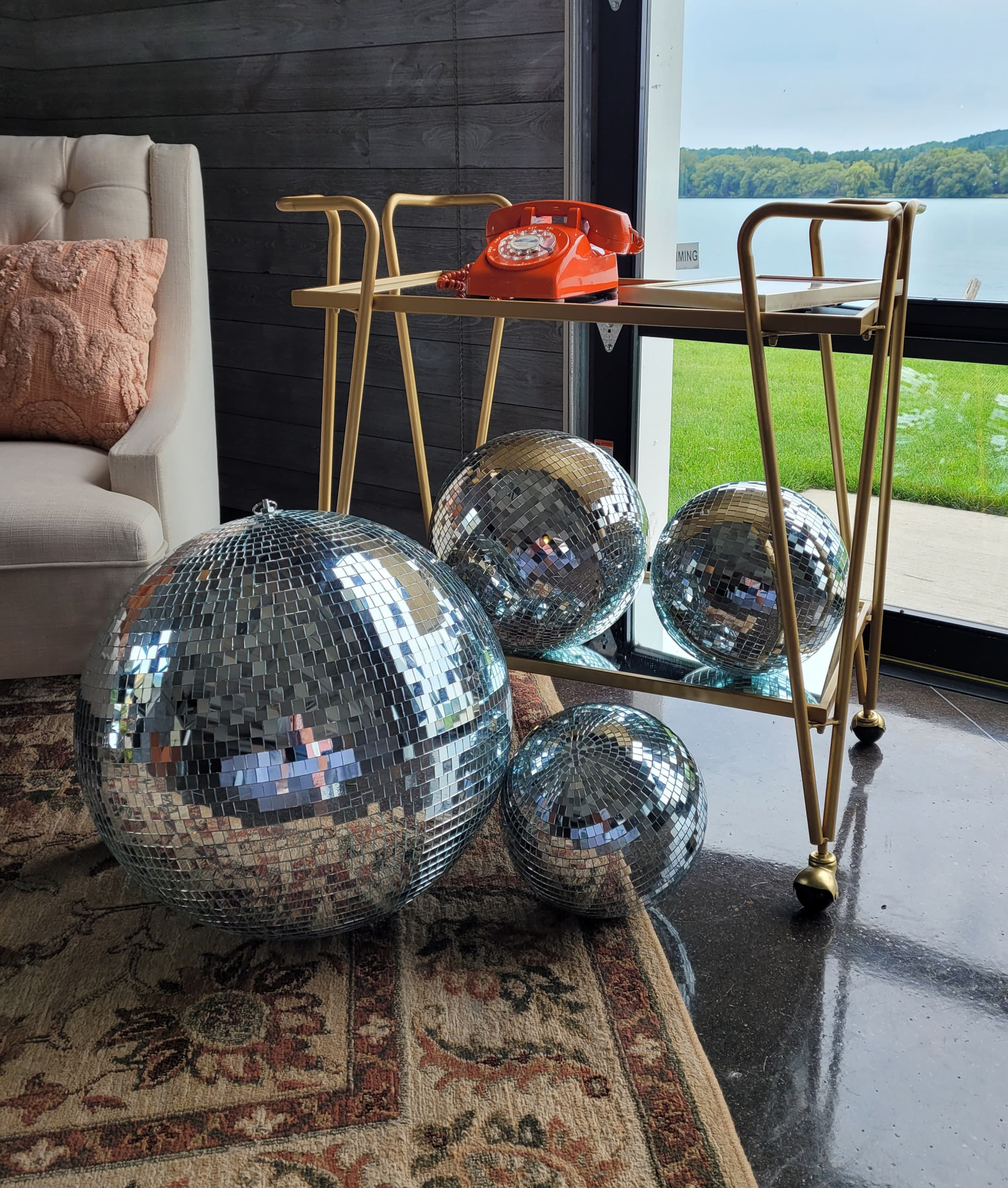 Gold and Mirror Bar Cart