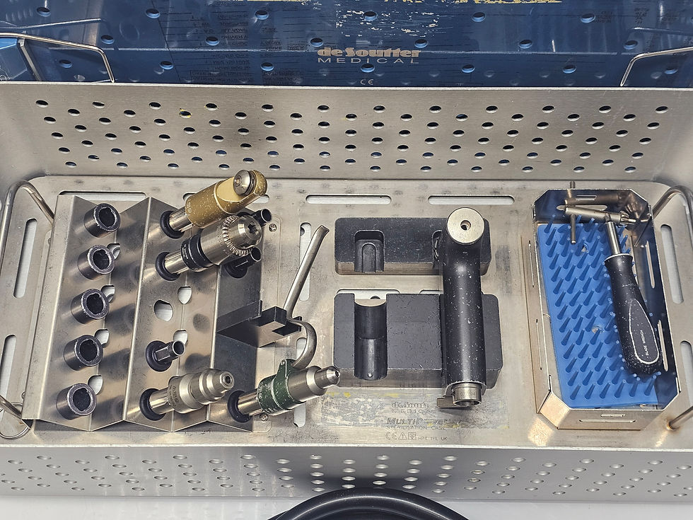 Thumbnail: Surgical Drill deSoutter MultiDrive MPZ-400 Pneumatic Hose+Attachments REF 7