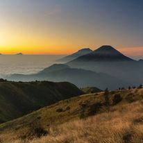 Vulkanen Prau, Dieng- platån, Java, Indonesien