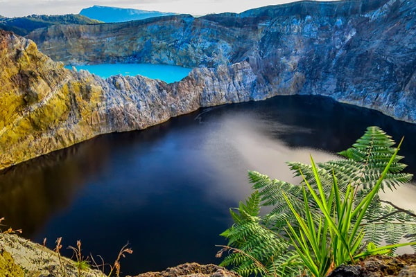 Vulkanen Kelimutu, Flores, Nusa Tenggara Timur, Indonesien