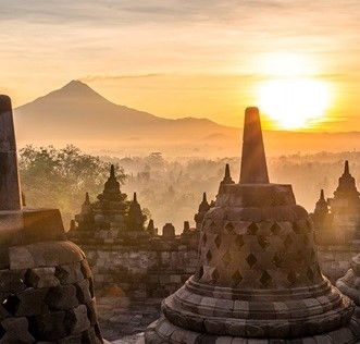 Borobudur, Yogyakarta, Java, Indonesien