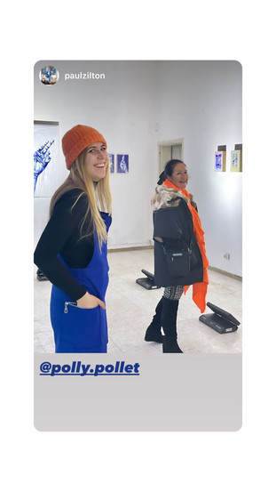 Belgian Artist Polly Pollet solo exhibition with drawings made in ballpoint together with Vitrine by indiandribble