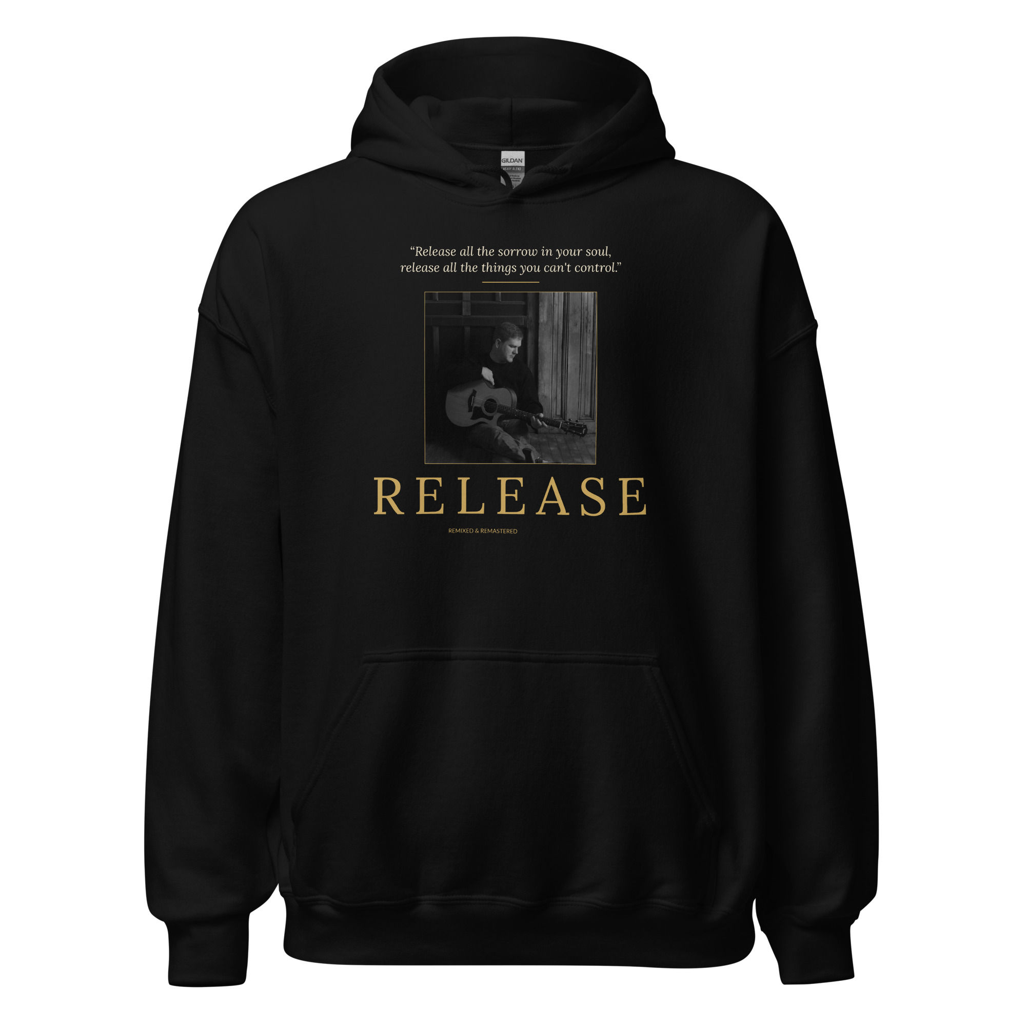 Release Lyric-Cover Hoodie — Black