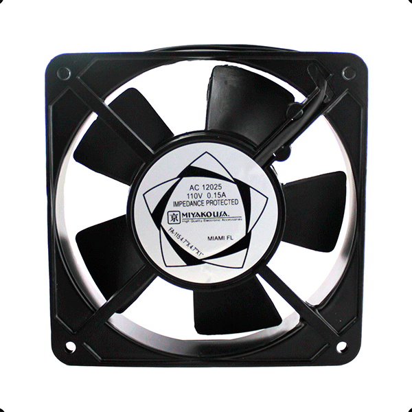 110V 4.7x4.7x1" Axial Fan Cooler, 5 Blades