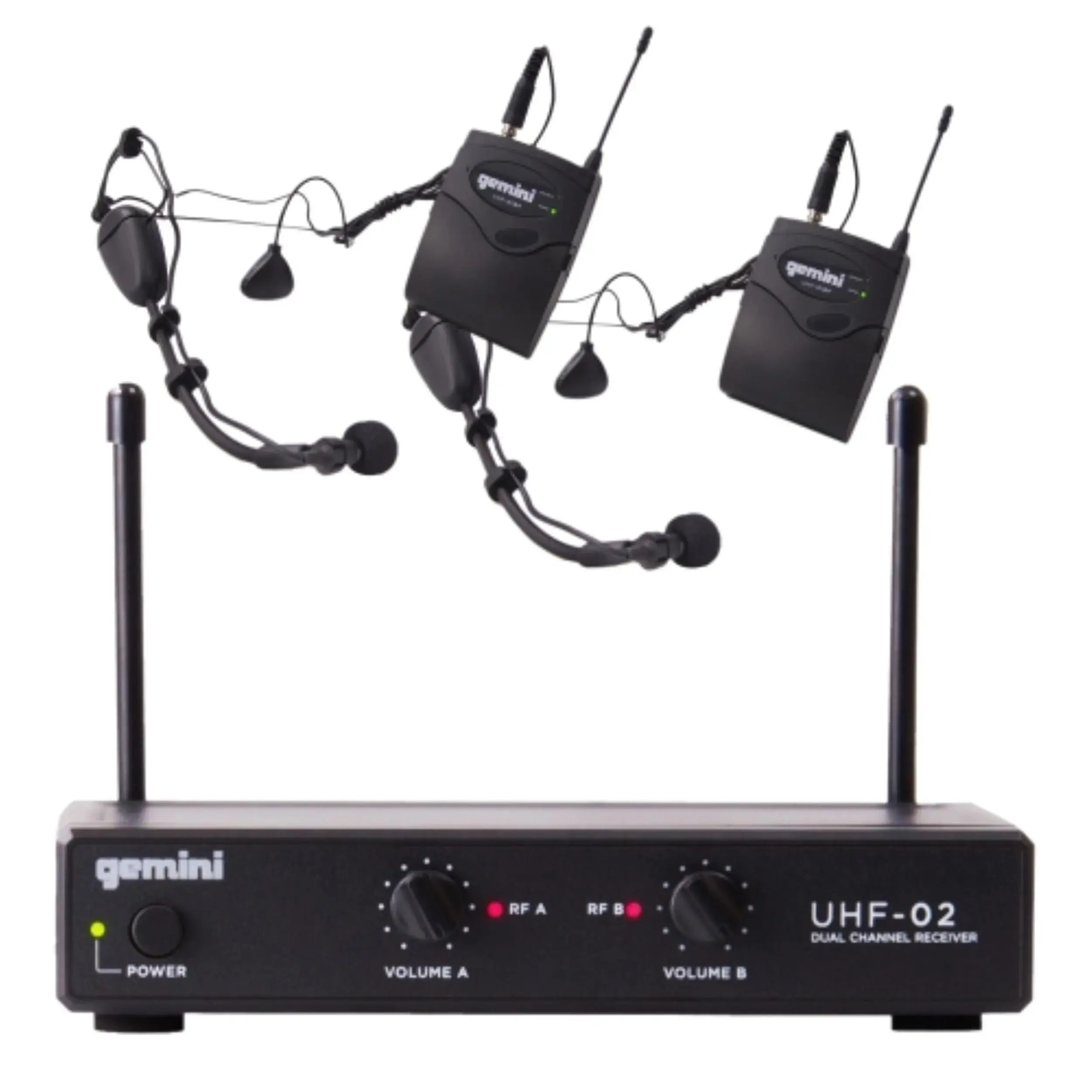 2-Channel Wireless Lavalier Microphone System