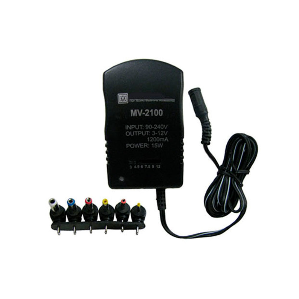 3-12V DC Battery Charger Universal Adapter with 5 Interchangeable Tips