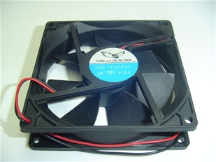12V 0.15A 3.6x3.6x1" Tube-Axial DC Fan