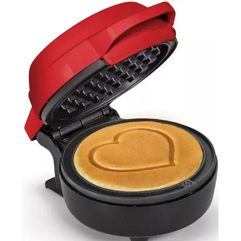 350W Mini Heart Waffle Maker
