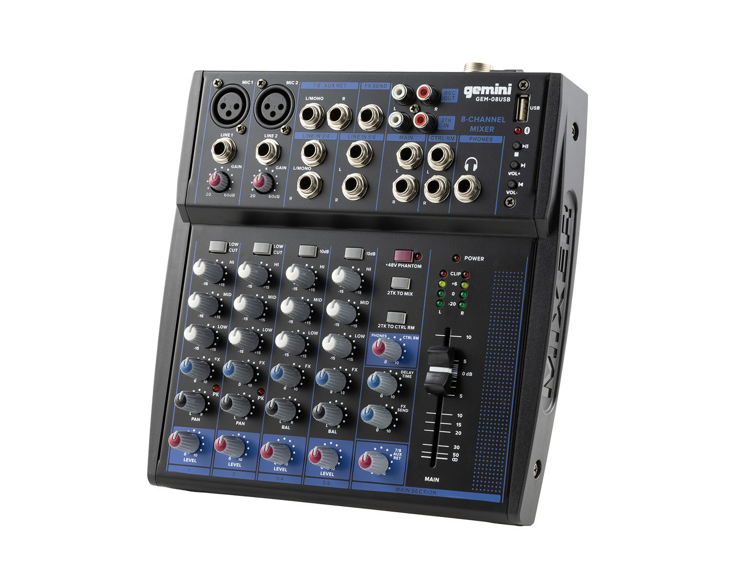 8-Channel Compact Bluetooth Mixer