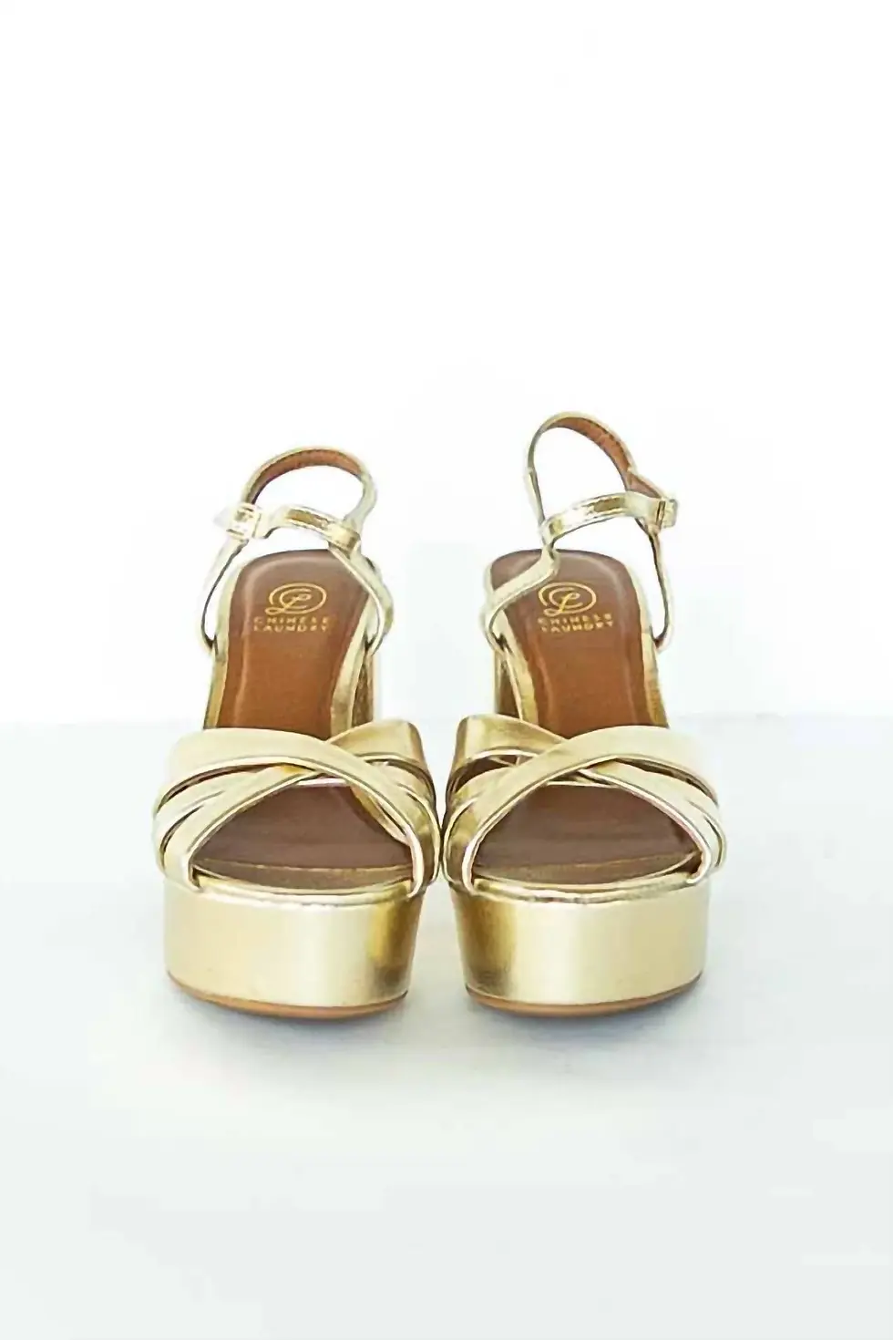 Thumbnail: Chinese Laundry Tessa Heel Metallic Gold