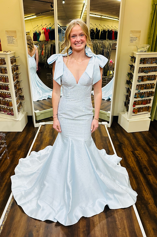 ice blue dresses Sweetheart Ice Blue Mermaid Prom Dress with Bow  FancyVestido