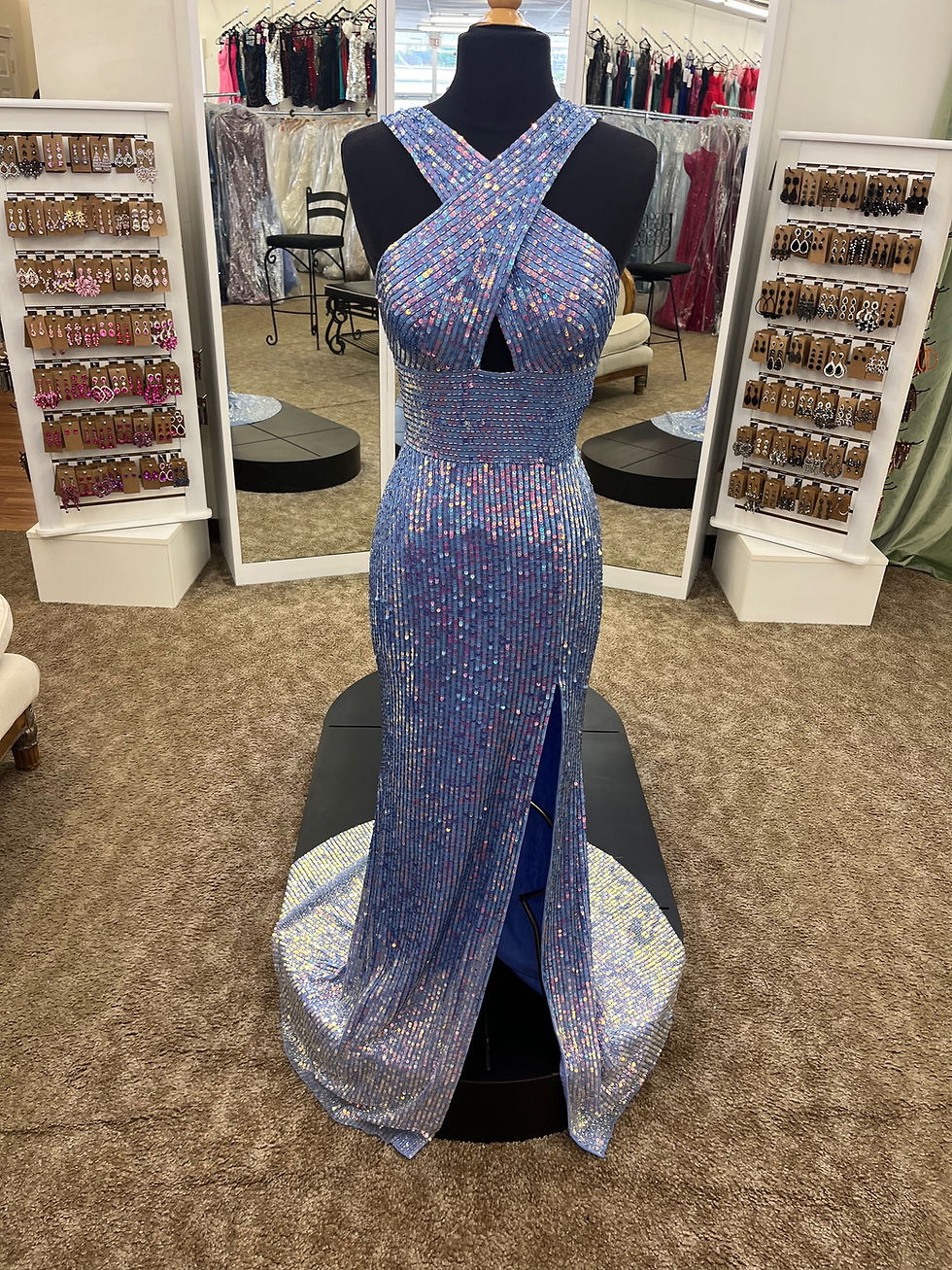 Thumbnail: Sherri Hill S-1348 Periwinkle/Shiny Ivory