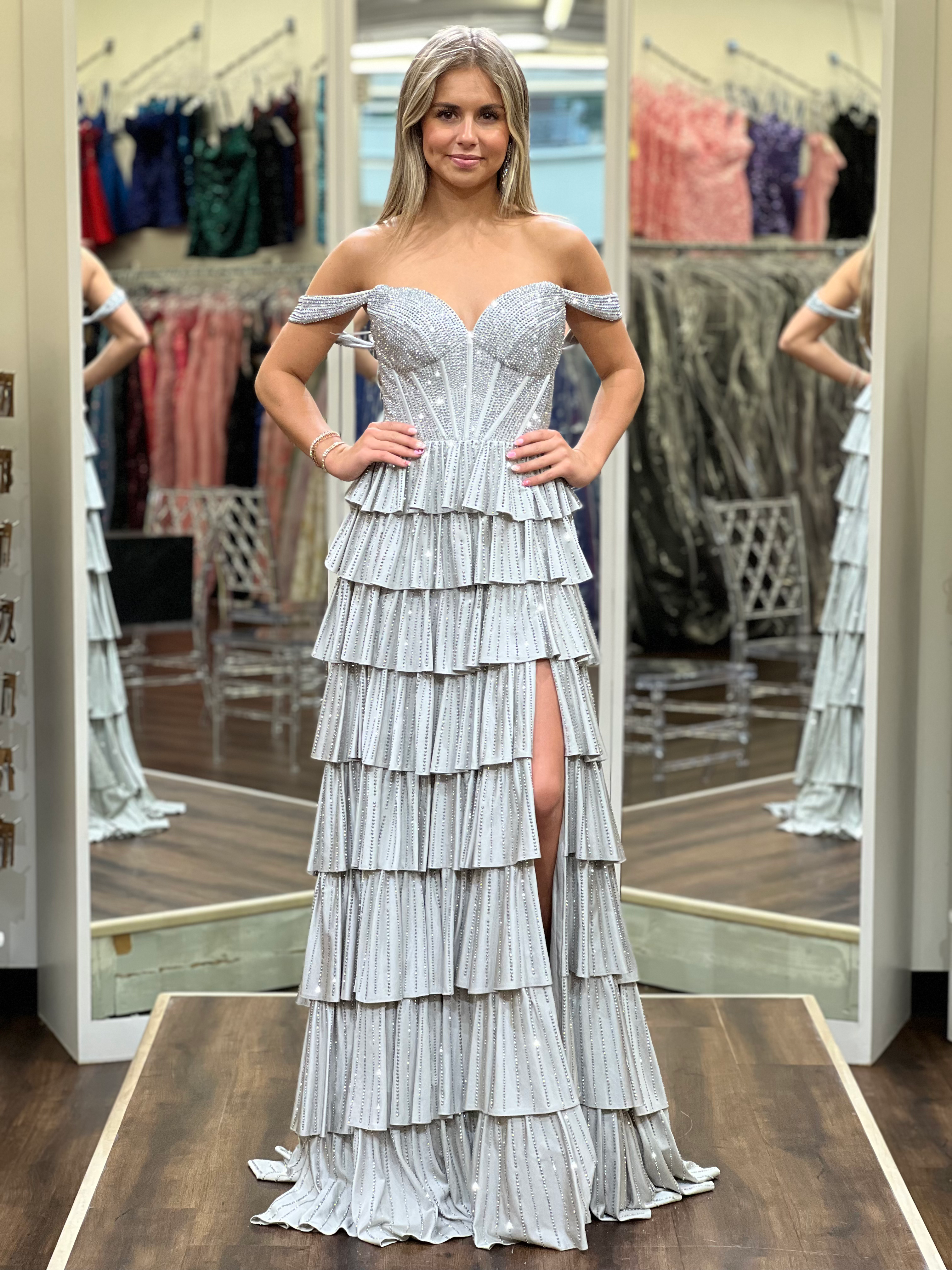 Sherri Hill 56675 Silver