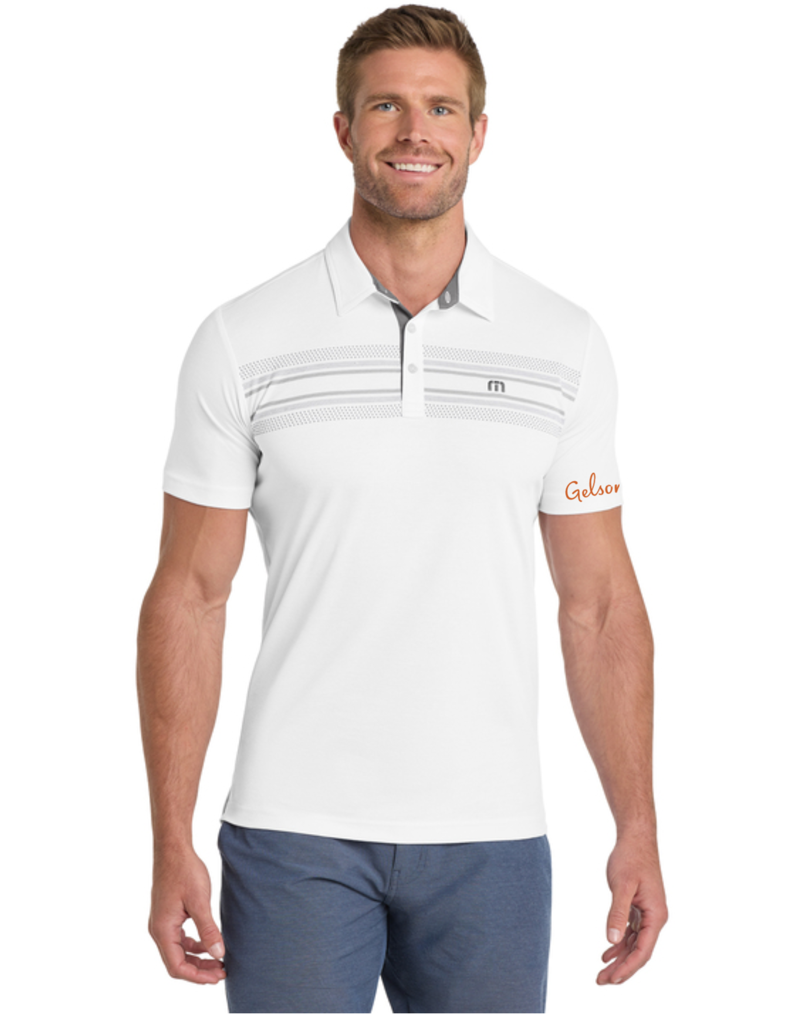 Men's Chest Stripe Polo