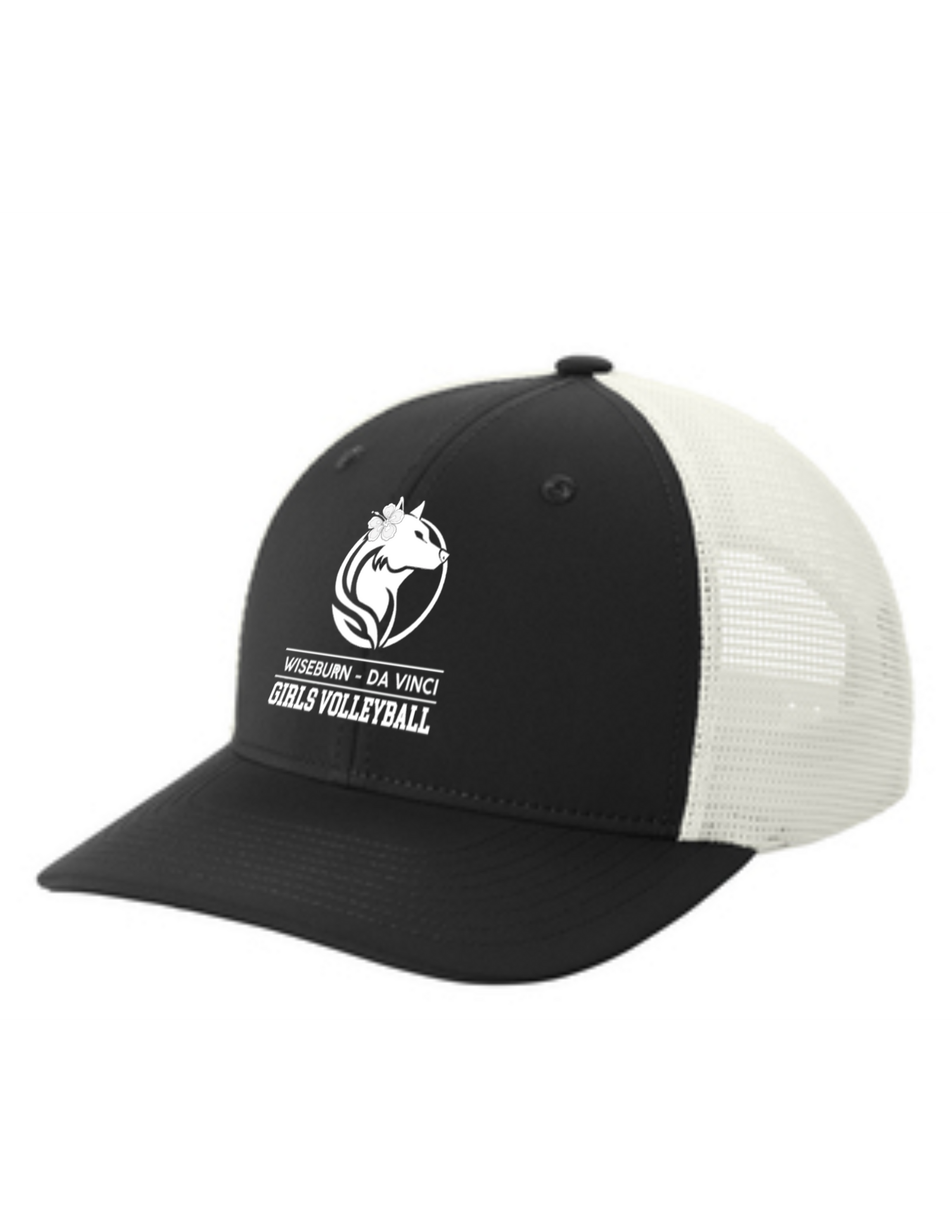 Snap Mesh Back Cap - BK/WH or BK/BK - Women's Logo