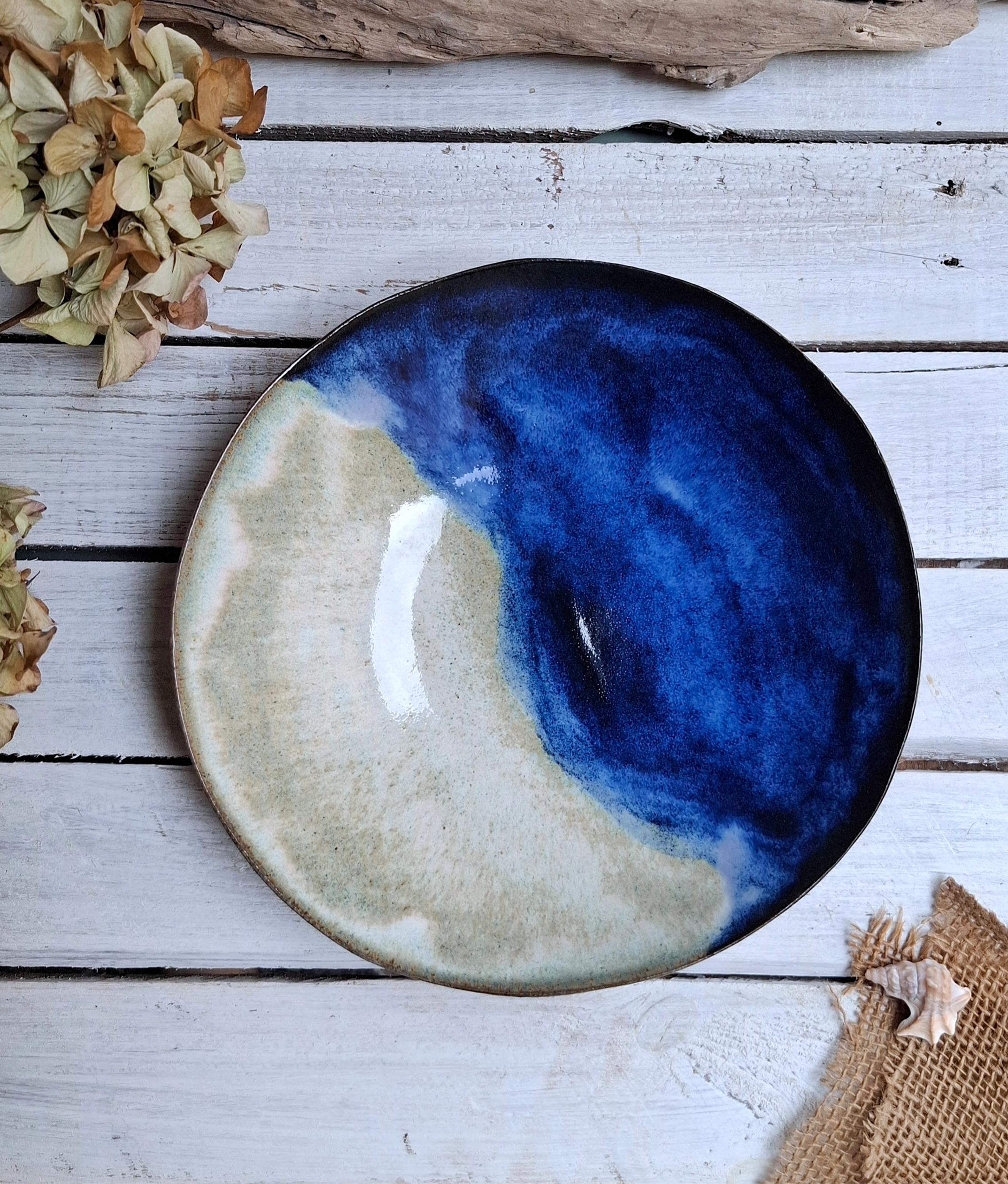 Pasta Bowl "Shoreline" / Sand