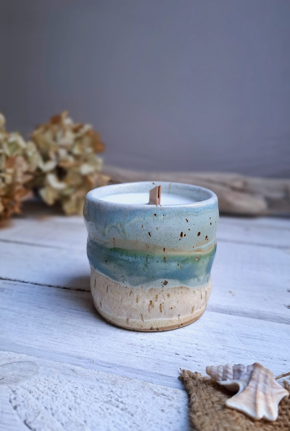 Miniaturbild: Wellen-Becherkerze "Coastal" Nr. 4