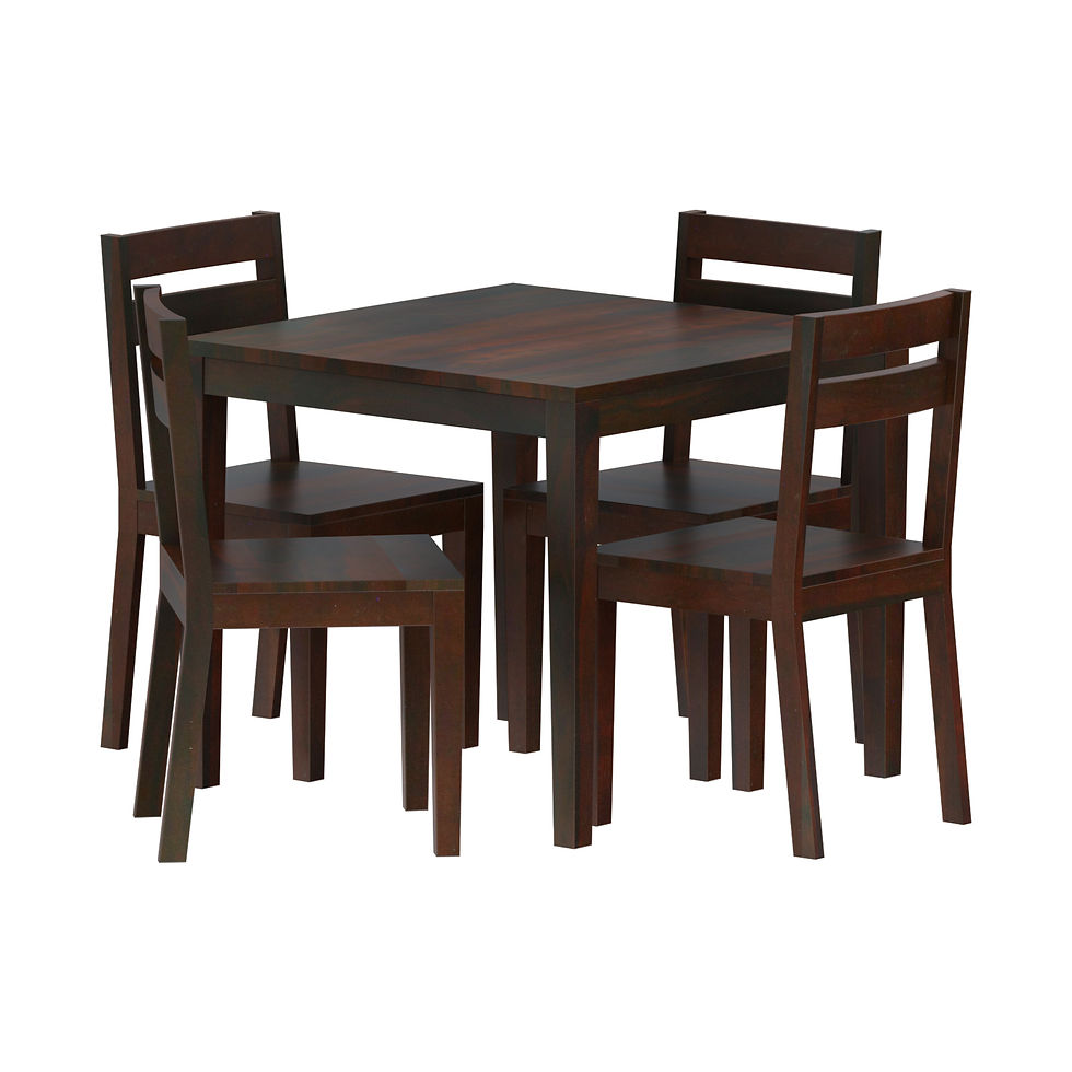 Thumbnail: Marco Solid Wood 4 Seater Dining Set