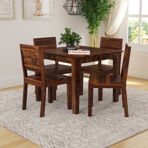 Antilia Solid Wood 4 Seater Dining Set Induscraft