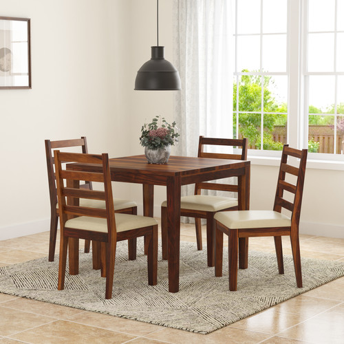 Nikhat Solid Wood 4 Seater Dining Set Induscraft