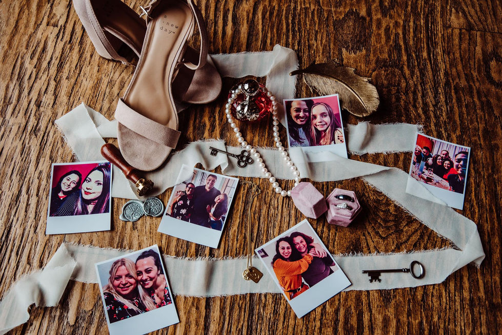 Flat lay of wedding shoes and invitation details at Cedar Cove Ranch